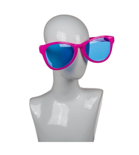 Ochelari Deghizare, Flippy, Marime Exagerata, din Plastic, 26 x 9 cm, Roz