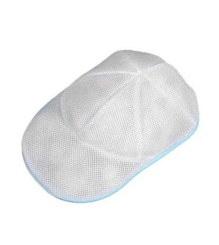 Husa de Spalare Sapca, Flippy, pentru Masina de Spalat, din Poliester, Circumferinta 53 cm, cu Fermoar, Alb/Albastru