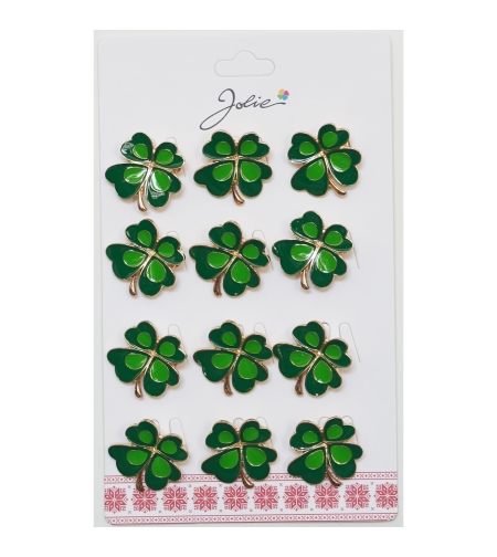 Set 12 Brose Martisor Primavara Trifoi Verde