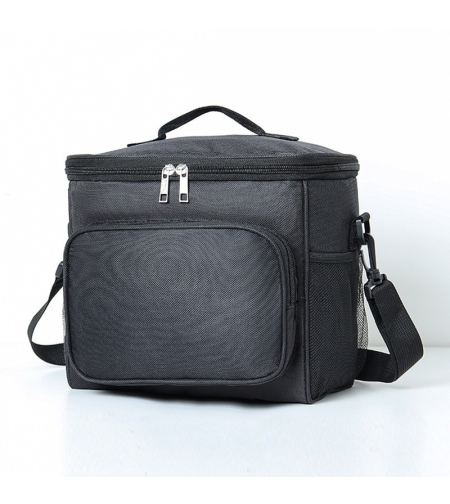 Geanta pentru Picnic cu izolare termica, Flippy, Multifunctionala, Compartimentata, 2 Tipuri de Manere, Impermeabila, 26x24x17 cm, Negru