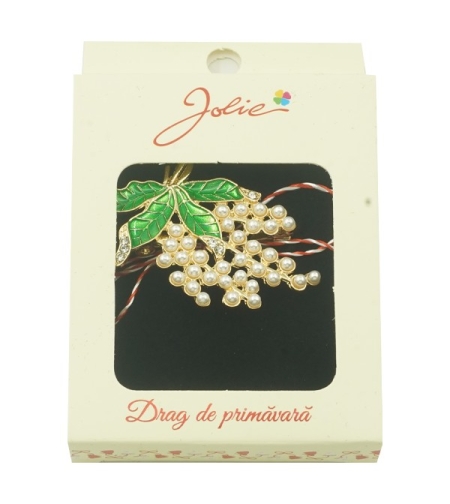 Brosa Multicolora Jolie model Floare cu Perle