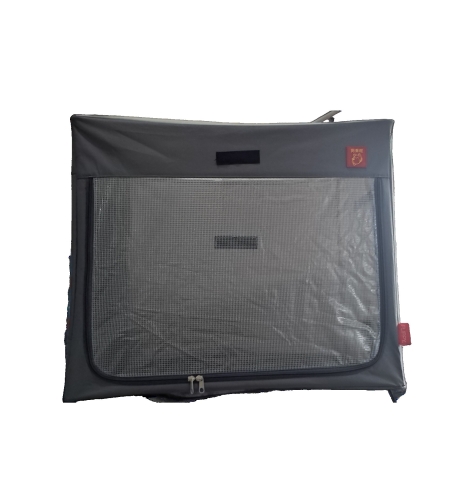 Cusca Animale pentru Uscare Blana, Flippy, din Textil, Fereastra Transparenta, 53 x 36 x 42 cm, Gri