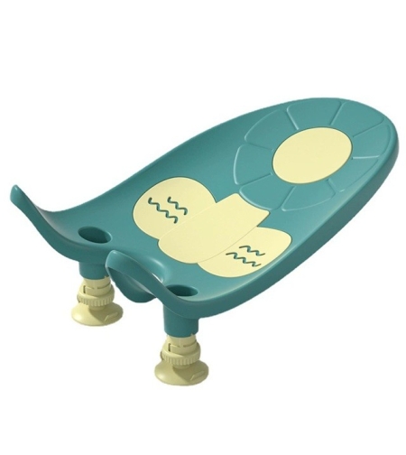 Suport de Baie Bebelusi, Flippy, 0-12 luni, Montare pe Chiuveta/Lavoar/Cada, Ventuze Antiderapante cu Intaltime Reglabila, 50 x 24 x 12.5 cm, Verde