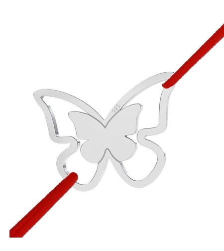 Bratara Snur Reglabil, Argint 925, Fluturas in Fluturas, Jolie Silver, 0.6 g, 1 cm x 1 cm