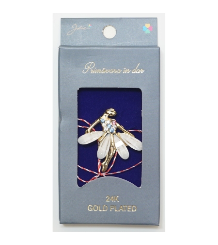 Martisor Brosa Placata cu Aur 24K, Dimensiune Brosa Aprox 2- 3 cm, Model 4