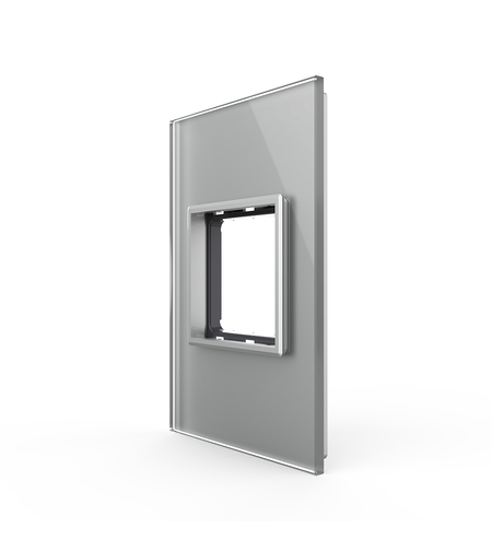 Rama din sticla Livolo standard Italian 2 module - Serie noua, gri