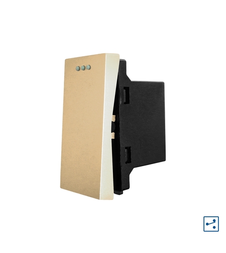 Modul Intrerupator Simplu Cap Scara Mecanic 1M LUXION, auriu