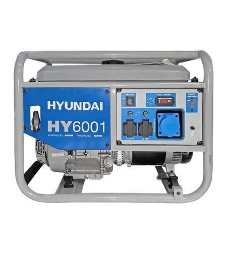 Generator de curent monofazat Hyundai HY6001 cu motor pe benzina, 6.6 kVA