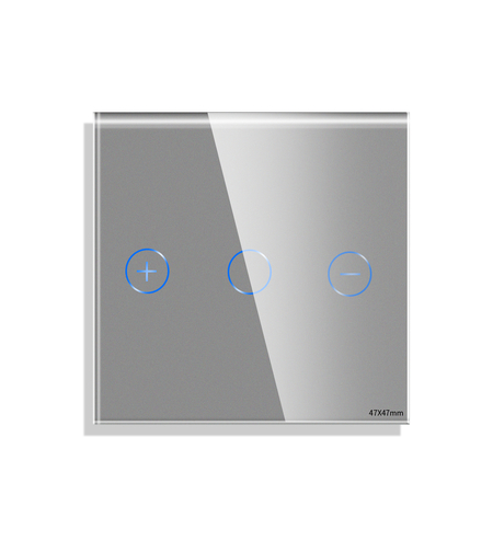 Panou Intrerupator Variator cu Touch Mini din Sticla LUXION, gri