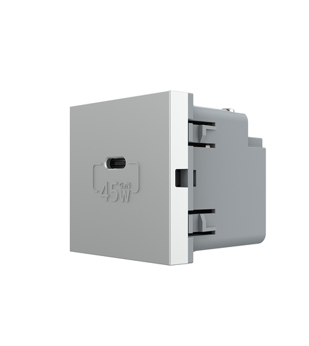 Modul Priza USB Tip C Livolo - Serie Noua, gri