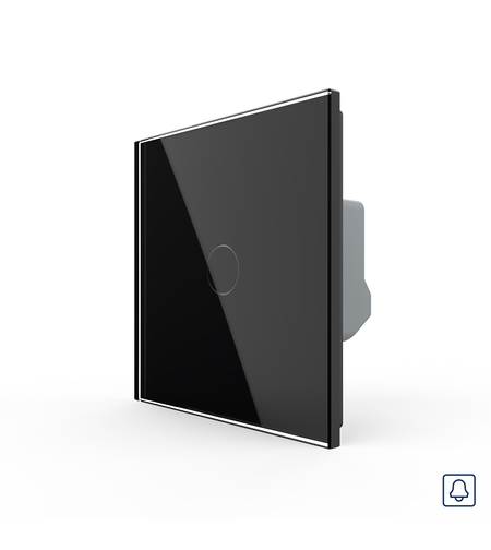 Buton Sonerie cu Touch LIVOLO din Sticla - Serie Noua, negru