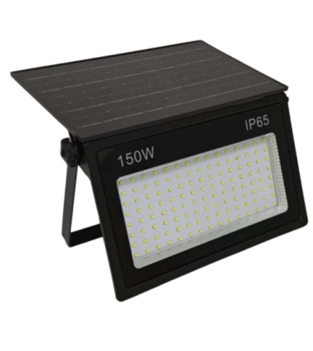 Proiector cu panou solar integrat 150W, 285x175x52mm, 1600lm, IP65, 6500K