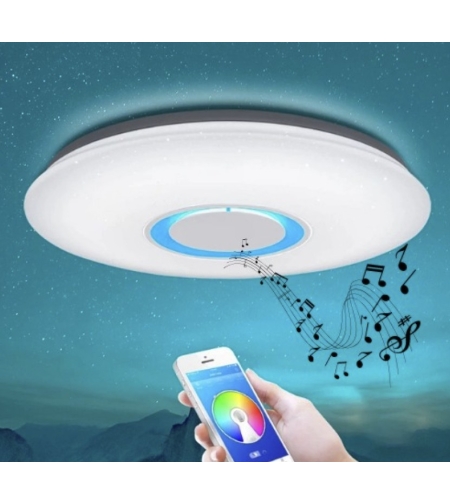 Plafoniera LED SMART cu muzica, Ø390, 30W, RGB+W