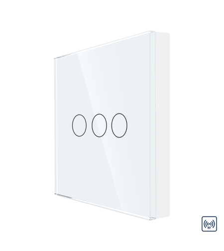 Telecomanda cu Touch Screen si 3 Canale RF433 LUXION, alb
