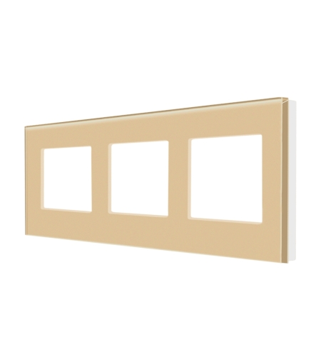 Rama Tripla LUXION Din Sticla, auriu