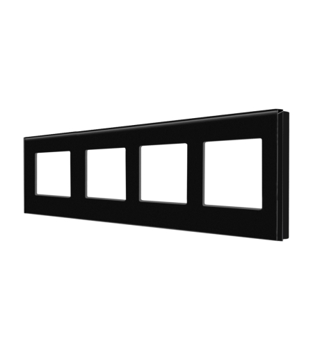 Rama Cvadrupla LUXION Din Sticla, negru