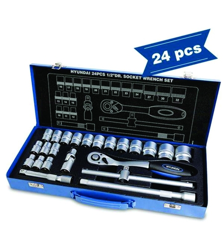 Set 24 chei tubulare 1/2 10-32mm Hyundai HY-59672