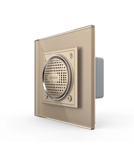 Boxa Bluetooth Livolo cu Rama din Sticla, auriu