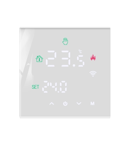 Termostat Wi-Fi pentru incalzirea termica pe gaz BeOk TGW60-WIFI-WPB, alb