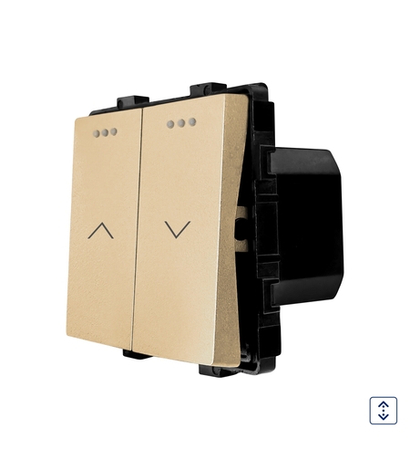 Modul Intrerupator Jaluzele Mecanic LUXION, auriu
