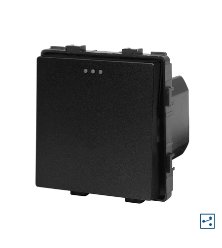 Modul Intrerupator Simplu Cap Scara Mecanic LUXION, negru