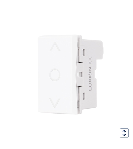Modul Intrerupator Mecanic Jaluzele 1M LUXION, Standard Italian, alb