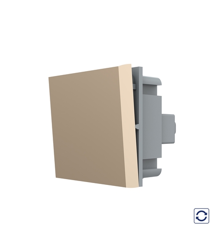 Modul Intrerupator Simplu Mecanic, 2 Module cu Reset (Revenire) LIVOLO - Serie Noua, auriu