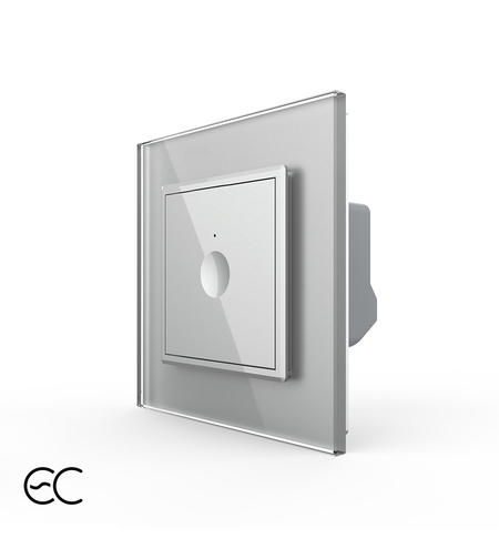 Intrerupator Simplu cu Touch LIVOLO cu Rama din Sticla - Protocol ZigBee EC, gri
