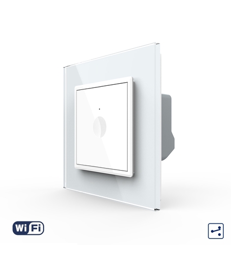 Intrerupator Simplu Cap Scara / Cruce Wi-Fi cu Touch LIVOLO – Serie Noua, Alb