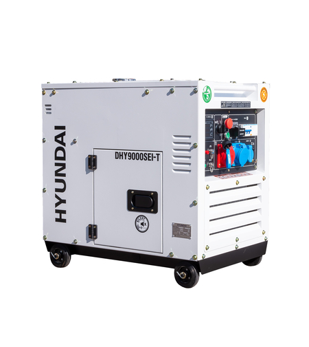 Generator de curent inverter trifazat cu motor diesel Hyundai DHY9000SEi-T, 6.5kw