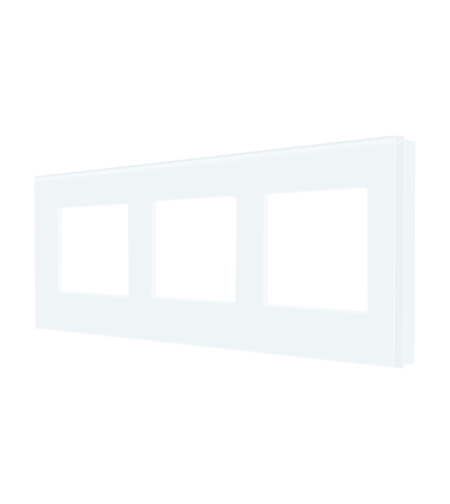 Rama Tripla LUXION Din Sticla, alb