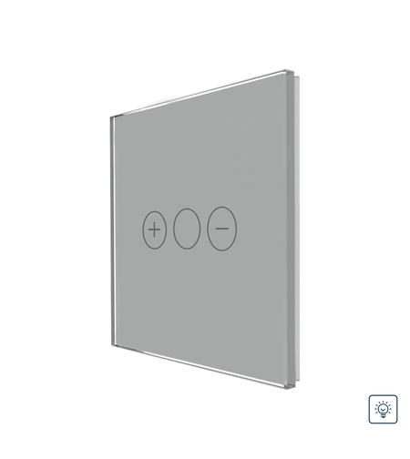 Panou Intrerupator Variator cu Touch Din Sticla LUXION, gri