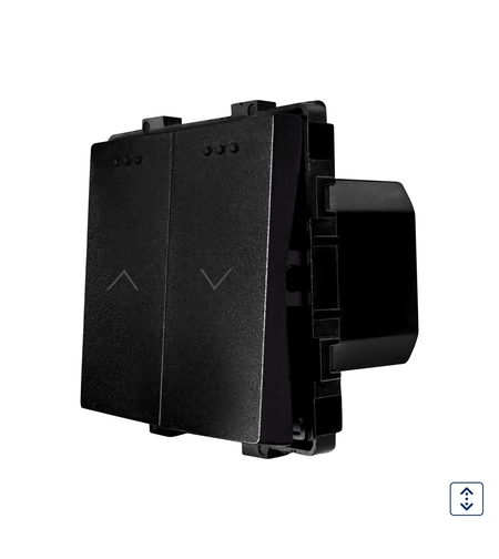 Modul Intrerupator Jaluzele Mecanic LUXION, negru