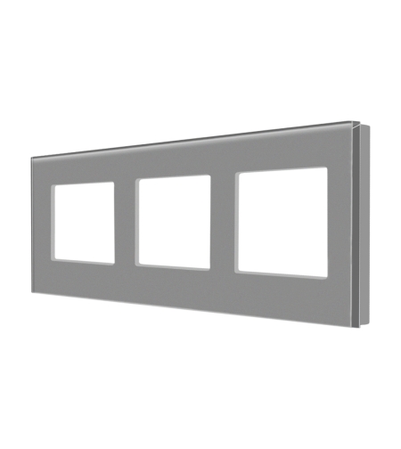 Rama Tripla LUXION Din Sticla, gri
