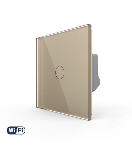 Intrerupator Simplu Wi-Fi LIVOLO cu Touch - Serie Noua, auriu