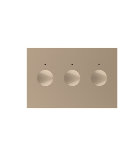 Modul intrerupator triplu cu touch Livolo standard Italian, Serie noua, auriu
