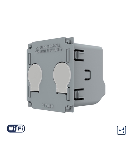 Modul Intrerupator Dublu Cap Scara / Cruce Wi-Fi cu Touch LIVOLO – Serie Noua