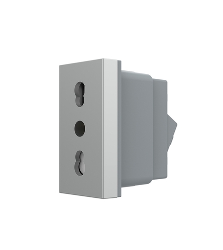 Modul priza simpla ingusta LIVOLO, gri