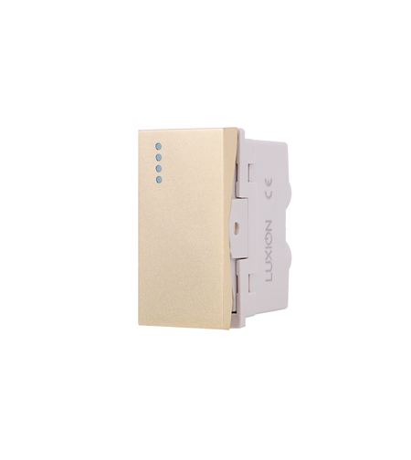 Modul Intrerupator Simplu Mecanic 1M LUXION, Standard Italian, auriu