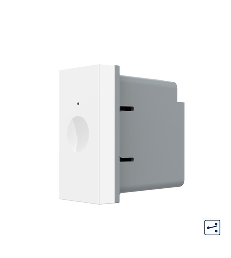 Modul intrerupator simplu cap scara / cruce cu touch Livolo 1M standard Italian, Serie noua, alb