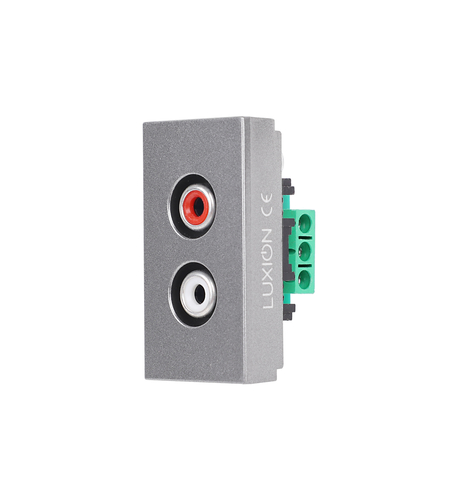 Modul Priza Audio 1M LUXION, Standard Italian, gri