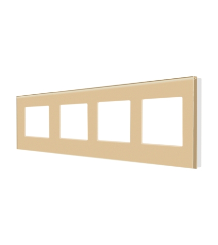 Rama Cvadrupla LUXION Din Sticla, auriu