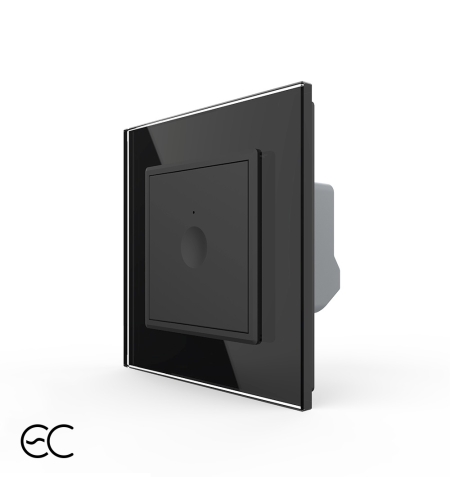 Intrerupator Simplu cu Touch LIVOLO cu Rama din Sticla - Protocol ZigBee EC, negru