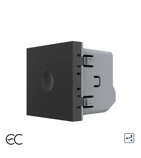 Modul Intrerupator Simplu Cap Scara / Cruce, ZigBee EC cu Touch LIVOLO - Serie Noua, negru