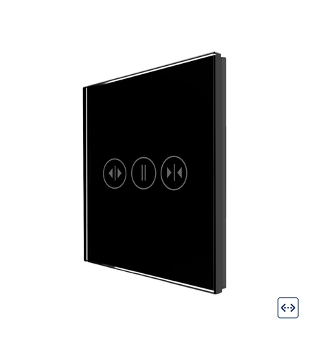 Panou Intrerupator Draperii cu Touch Din Sticla LUXION, negru