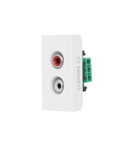 Modul Priza Audio 1M LUXION, Standard Italian, alb