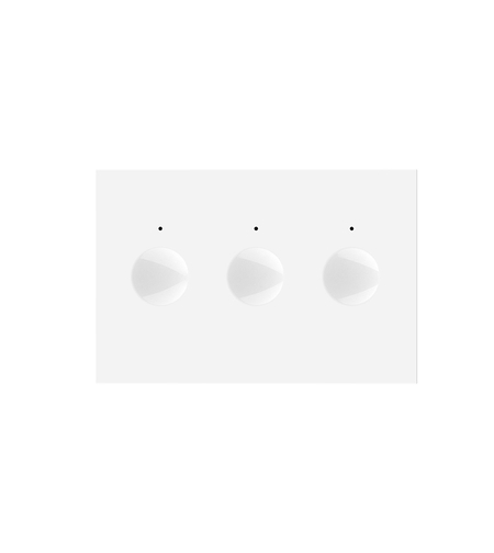 Modul intrerupator triplu cu touch Livolo standard Italian, Serie noua, alb