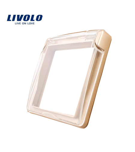 Capac de protectie rezistent la apa pentru prizele din sticla Livolo, auriu