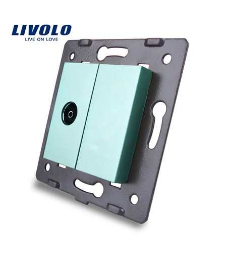 Priza TV Livolo, verde