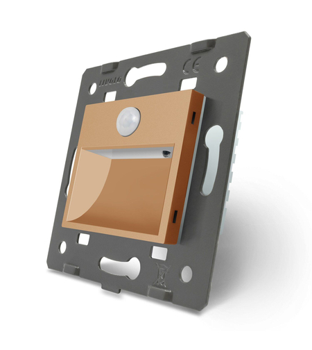 Modul lampa de veghe LED Livolo cu senzor miscare incorporat, auriu